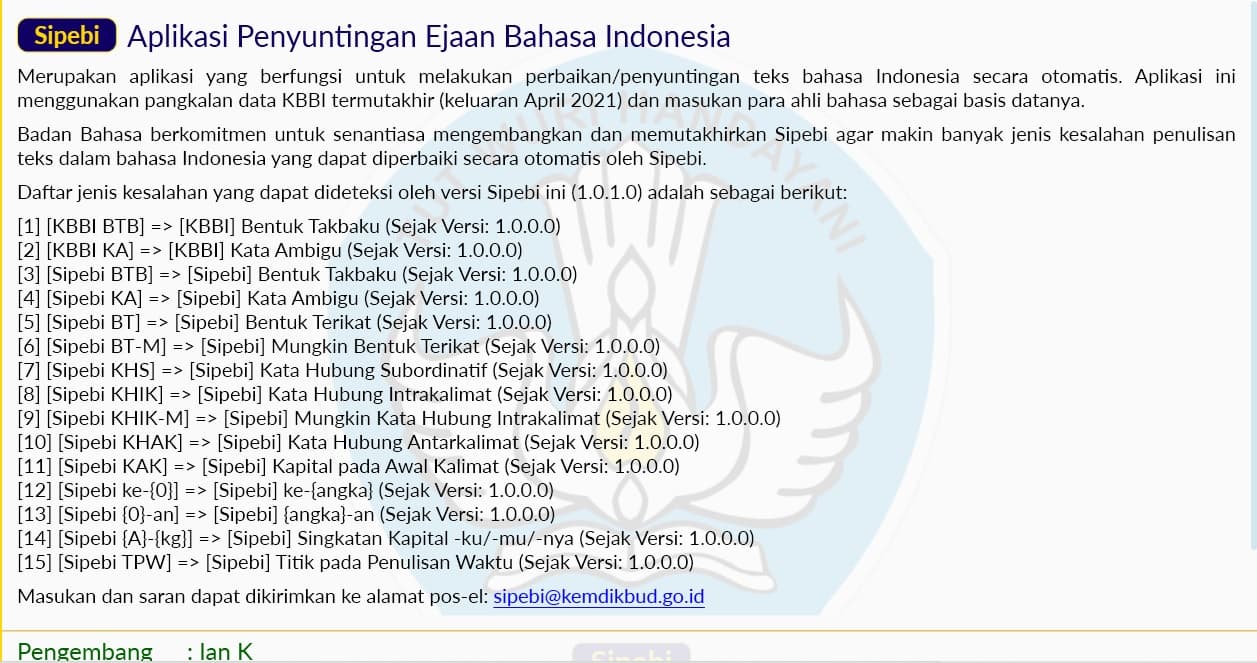 Menyunting Teks Menggunakan Aplikasi SIPEBI
