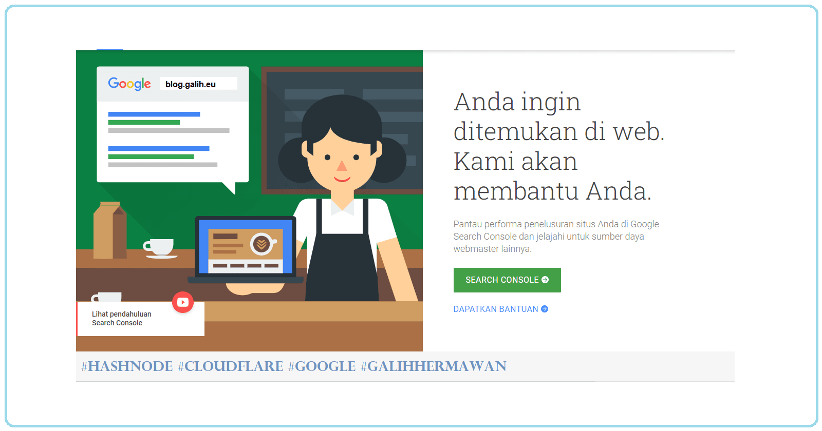 Mendaftarkan Web di Google Search Console